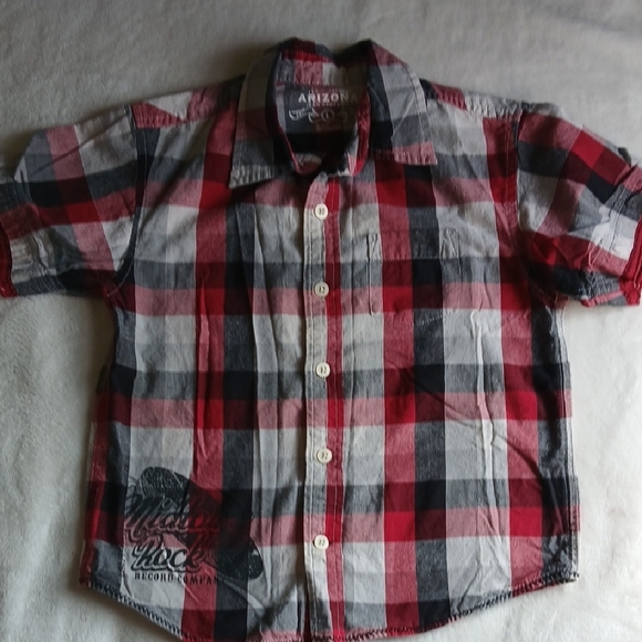 Arizona Jean Company Blue & Green Plaid Short-Sleeve Button-Up Shirt - Boys - Picture 5 of 16